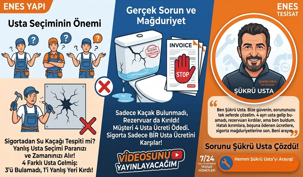 Sigortadan Su Kaçağı Tespiti ve Tamiratı Dikkat Edin!