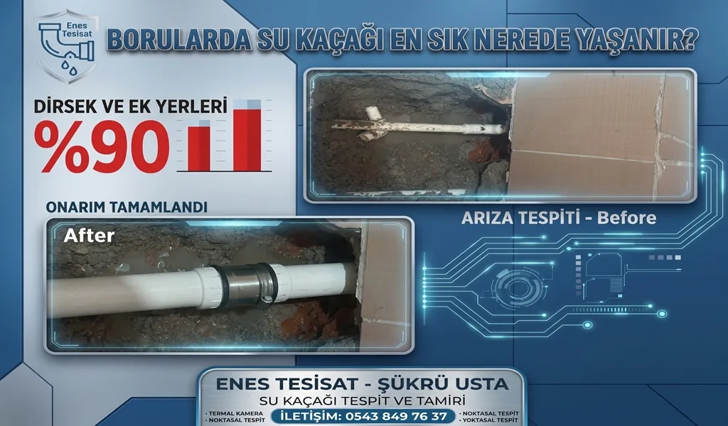 Su Borularında Kaçak En Sık Nereden Çıkıyor ?