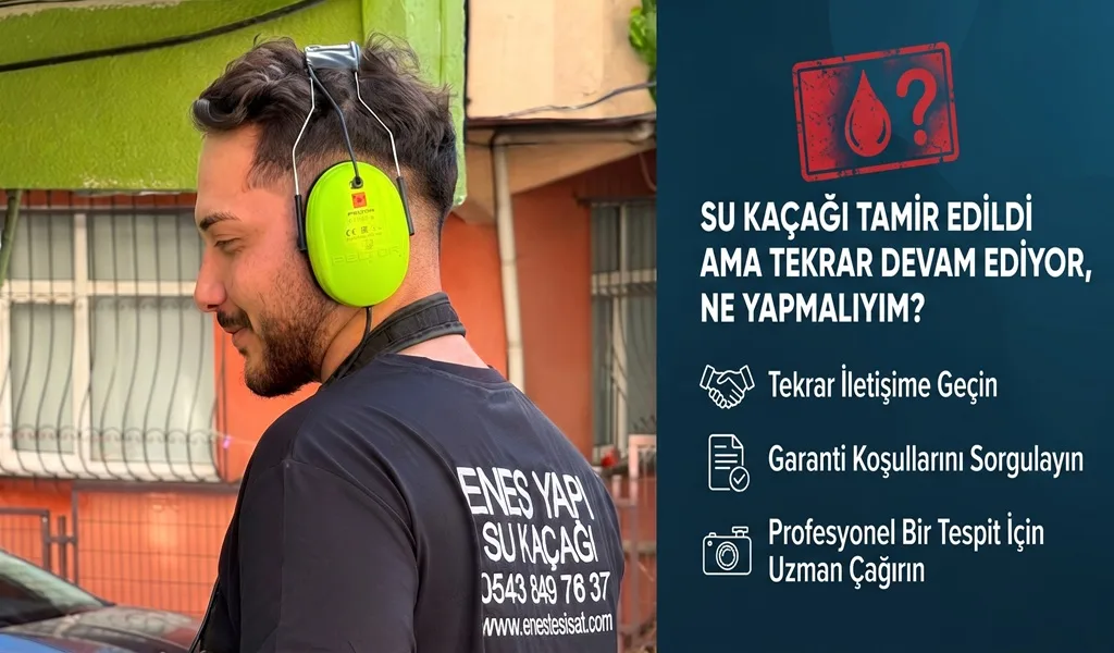 Su Kaçağı Tamir Edildi Ama Tekrar Devam Ediyor, Ne Yapmalıyım?
